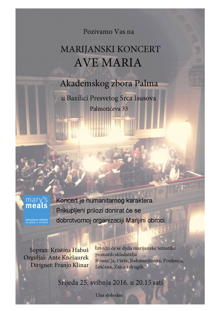 Plakat koncert Ave Maria