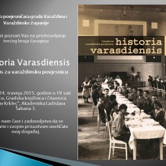 Predstavljanje trećeg broja časopisa Historia Varasdiensis