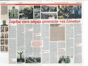 Reportaža o životu župe Zamet, objavljena u Glasu koncila od 15.11.2015.